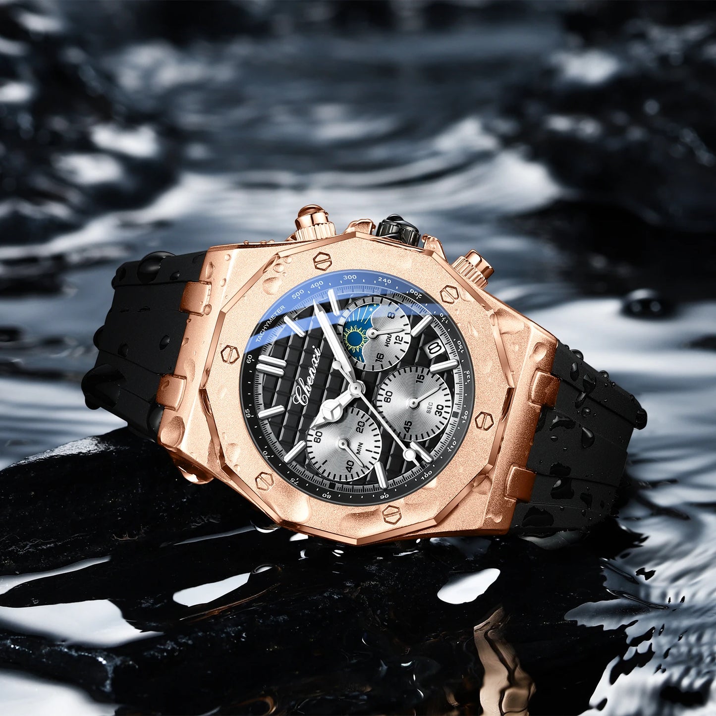 CHENXI 968 Chronograph Sport Moonphase Watch