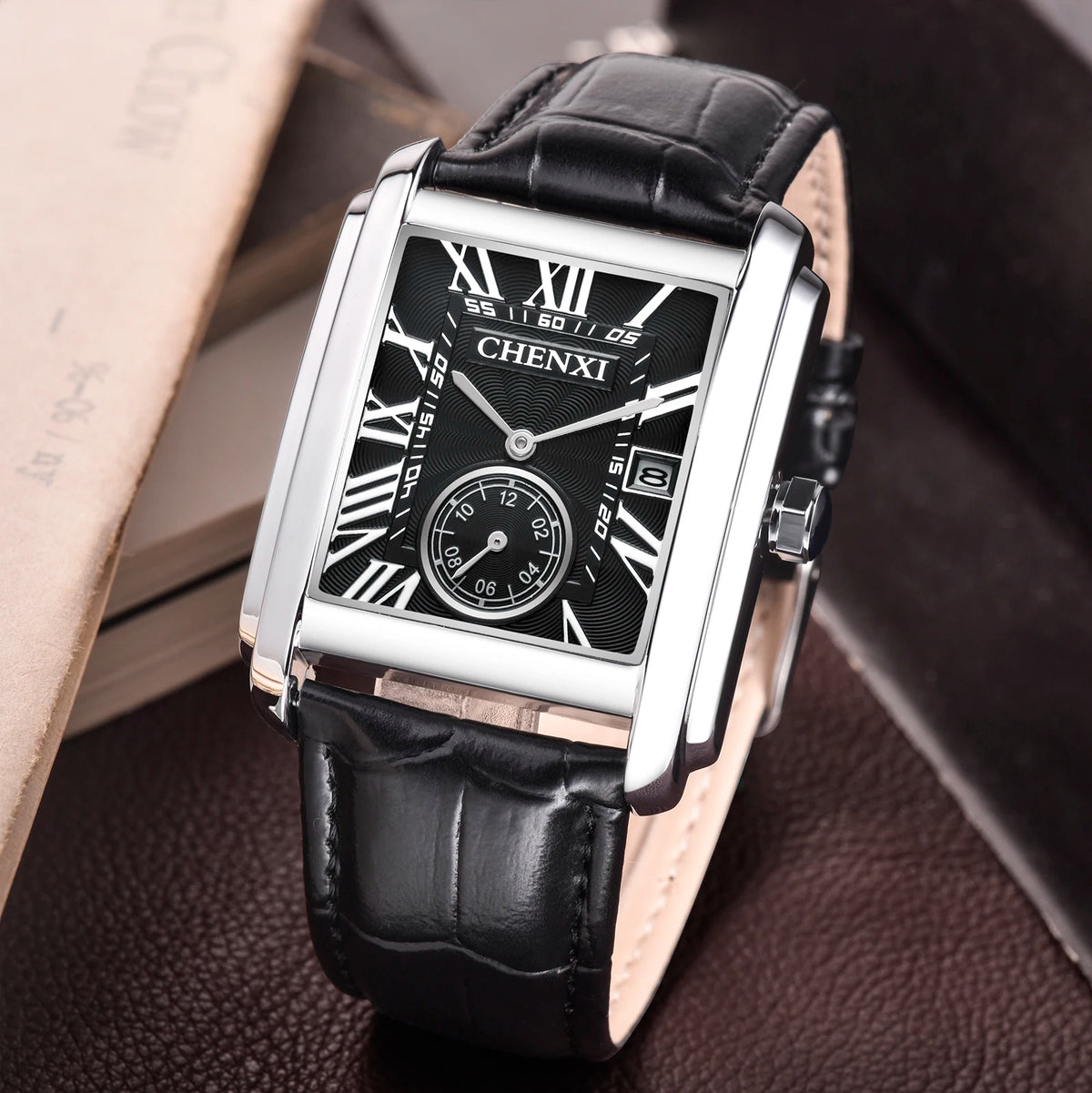 CHENXI 8216 Roman Dial Leather