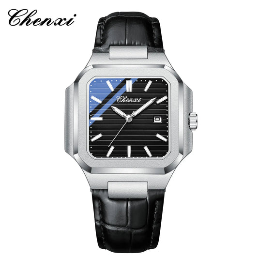 CHENXI Elegant Square Dial Leather