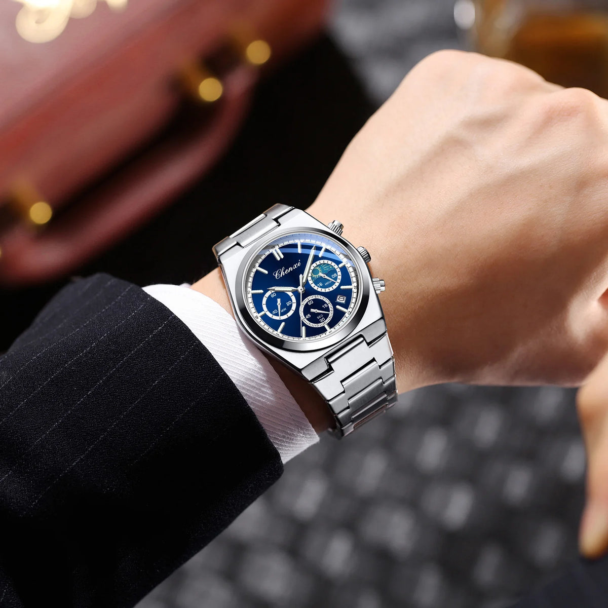 CHENXI 983 Lunar Phase Chronograph