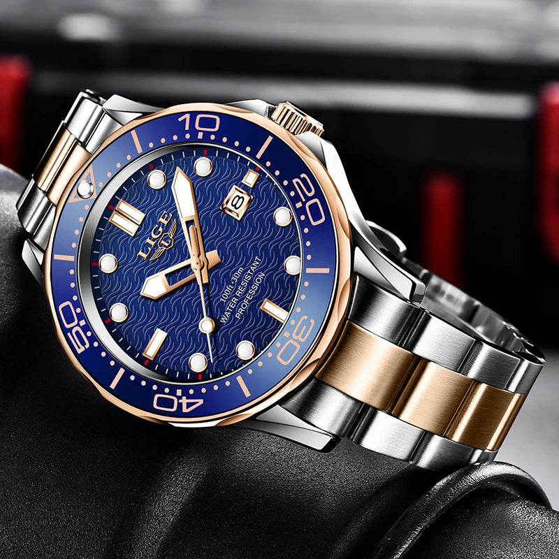 LIGE 8936 Military Wrist Watch