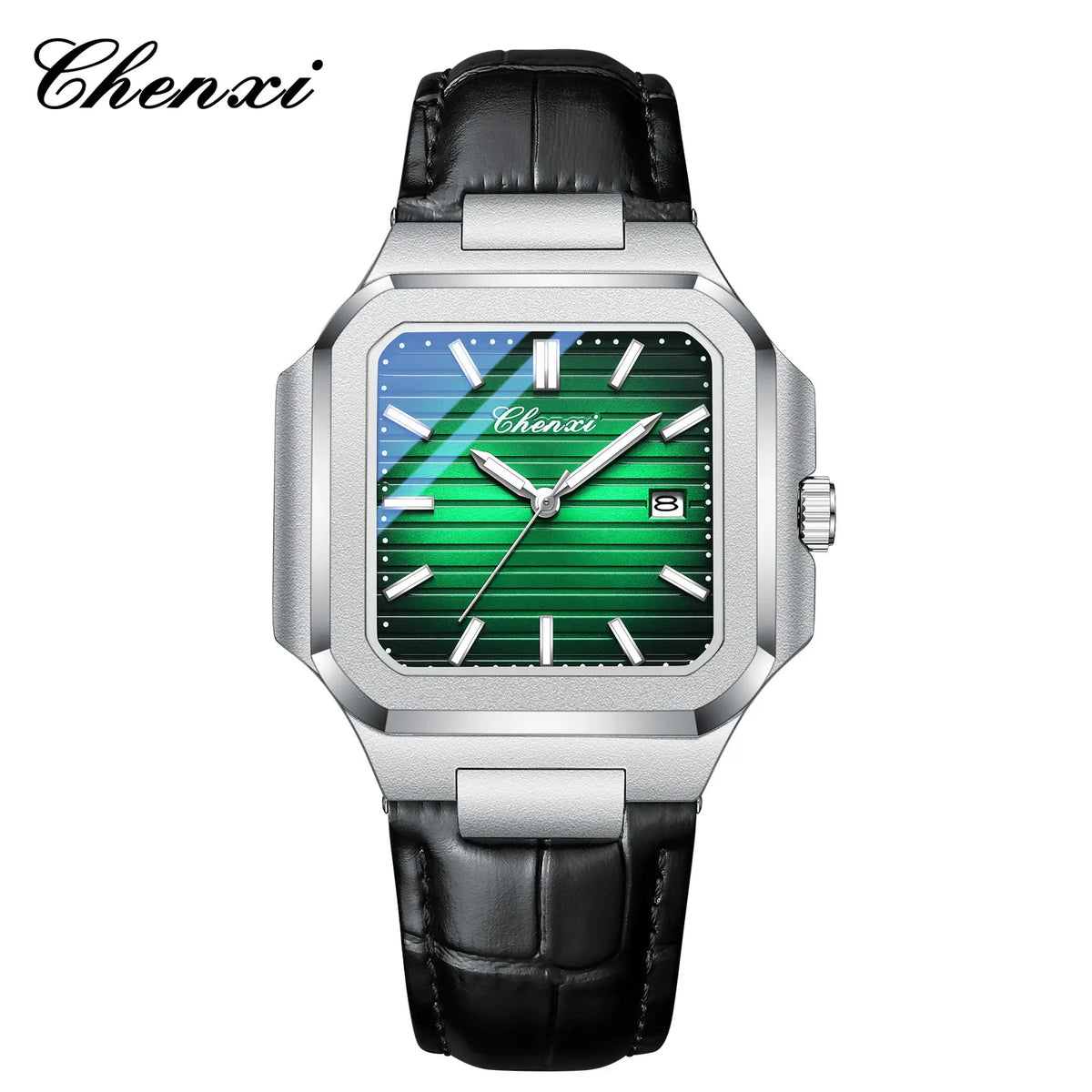 CHENXI Elegant Square Dial Leather