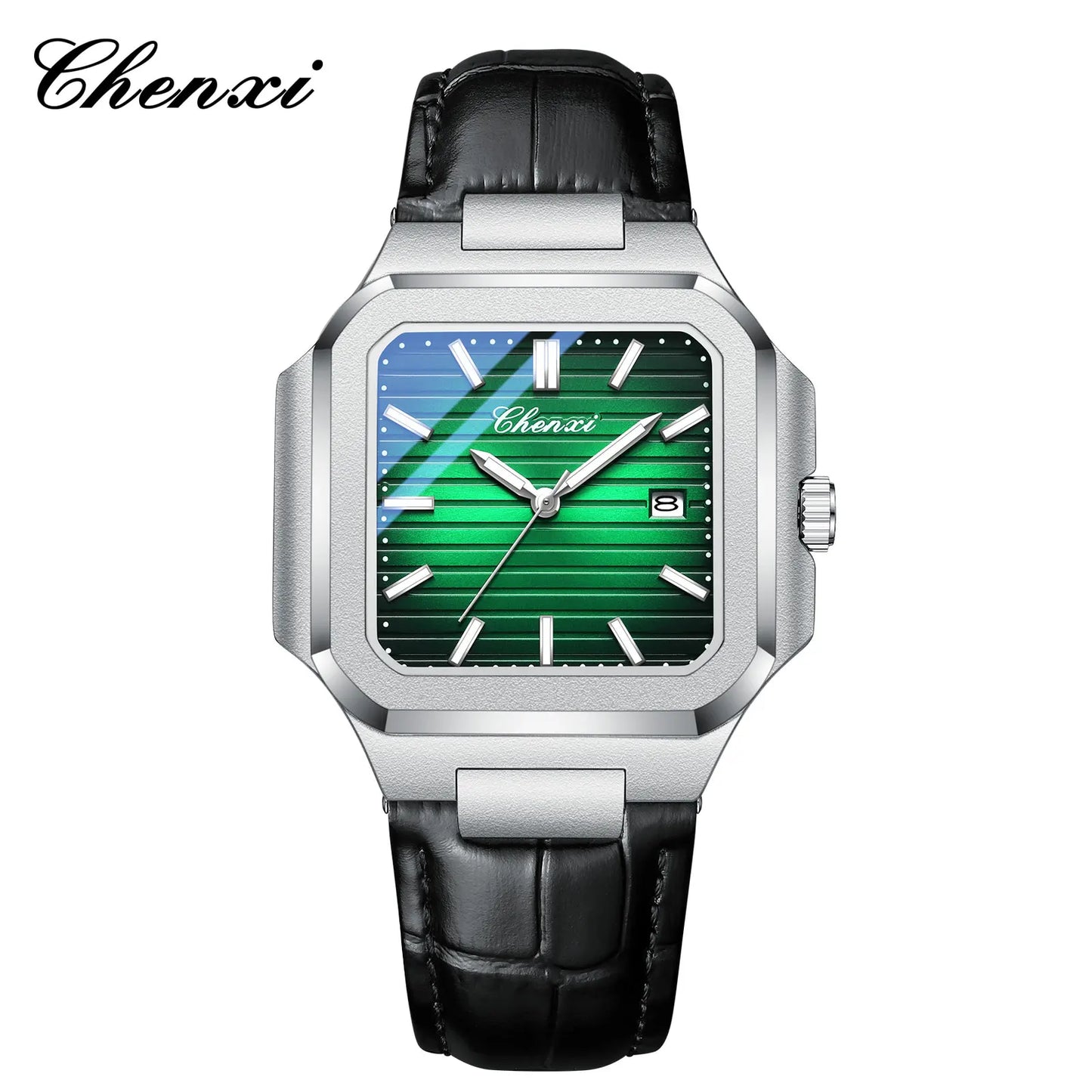 CHENXI Elegant Square Dial Leather