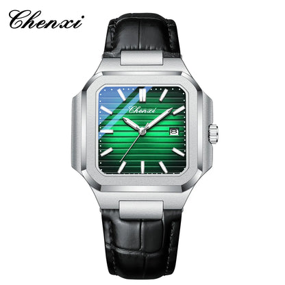 CHENXI Elegant Square Dial Leather