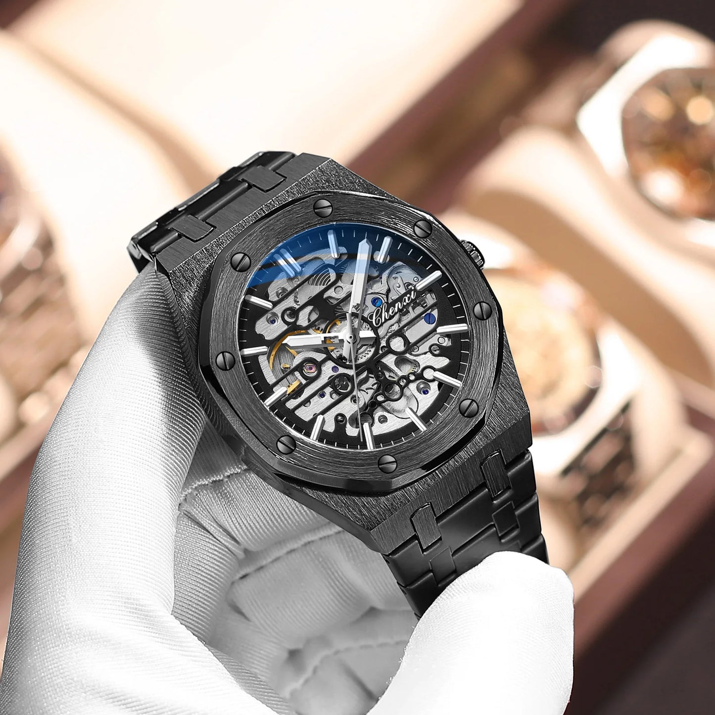 CHENXI 8848 Skeleton Mechanical Watch