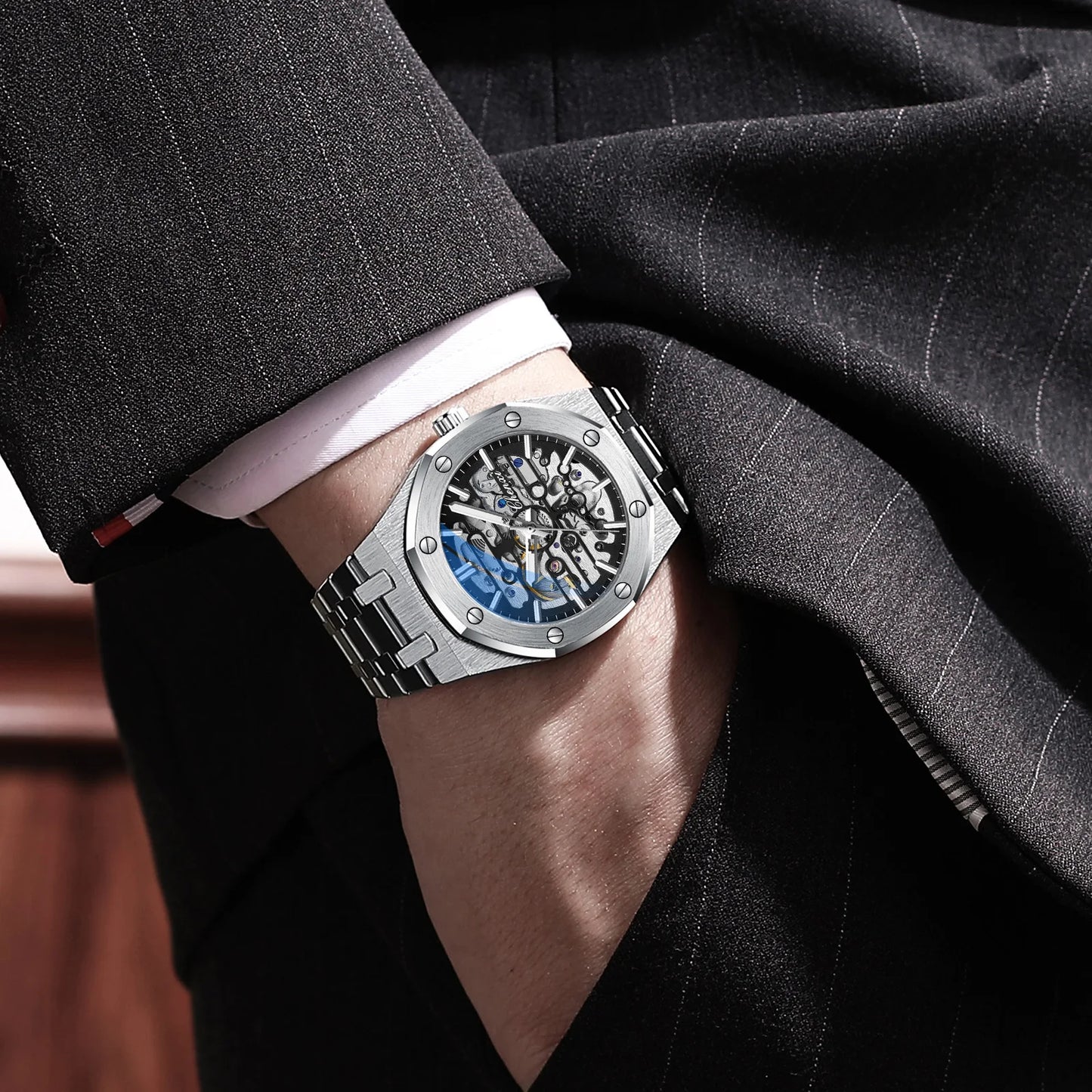 CHENXI 8848 Skeleton Mechanical Watch