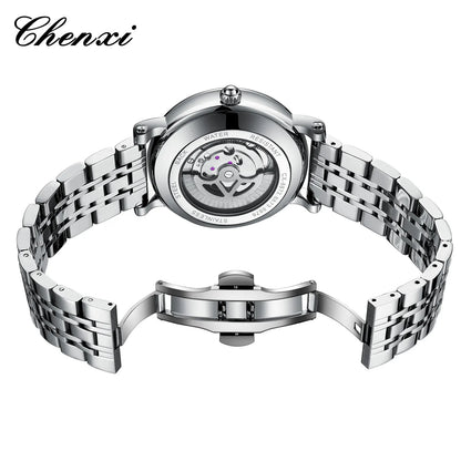 CHENXI 8872 Skeleton Moonphase Mechanical Watch