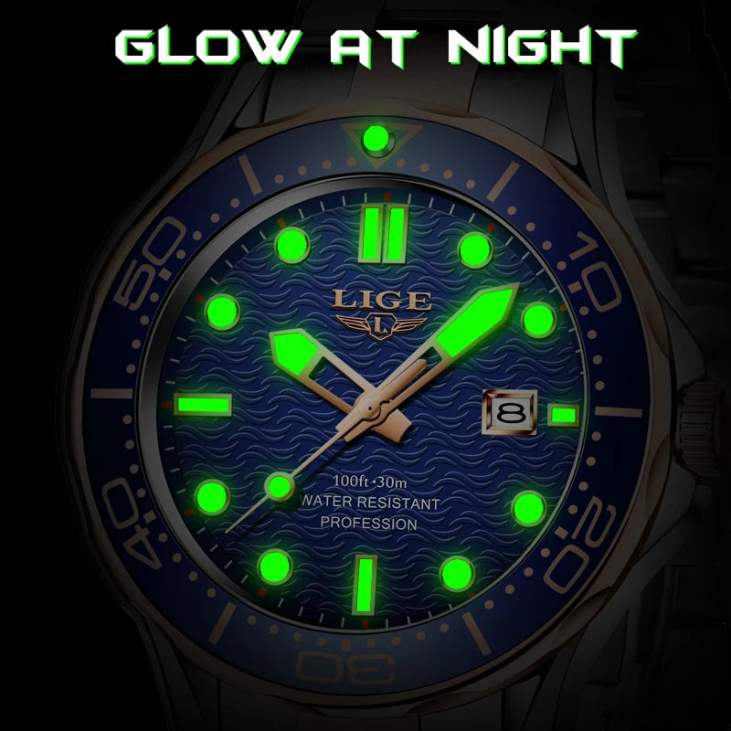 LIGE 8936 Military Wrist Watch