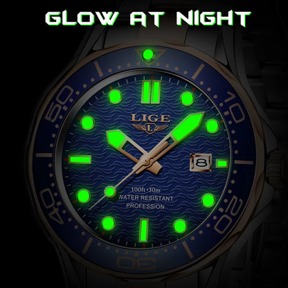 LIGE 8936 Military Wrist Watch