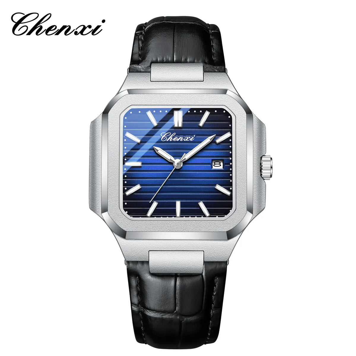 CHENXI Elegant Square Dial Leather