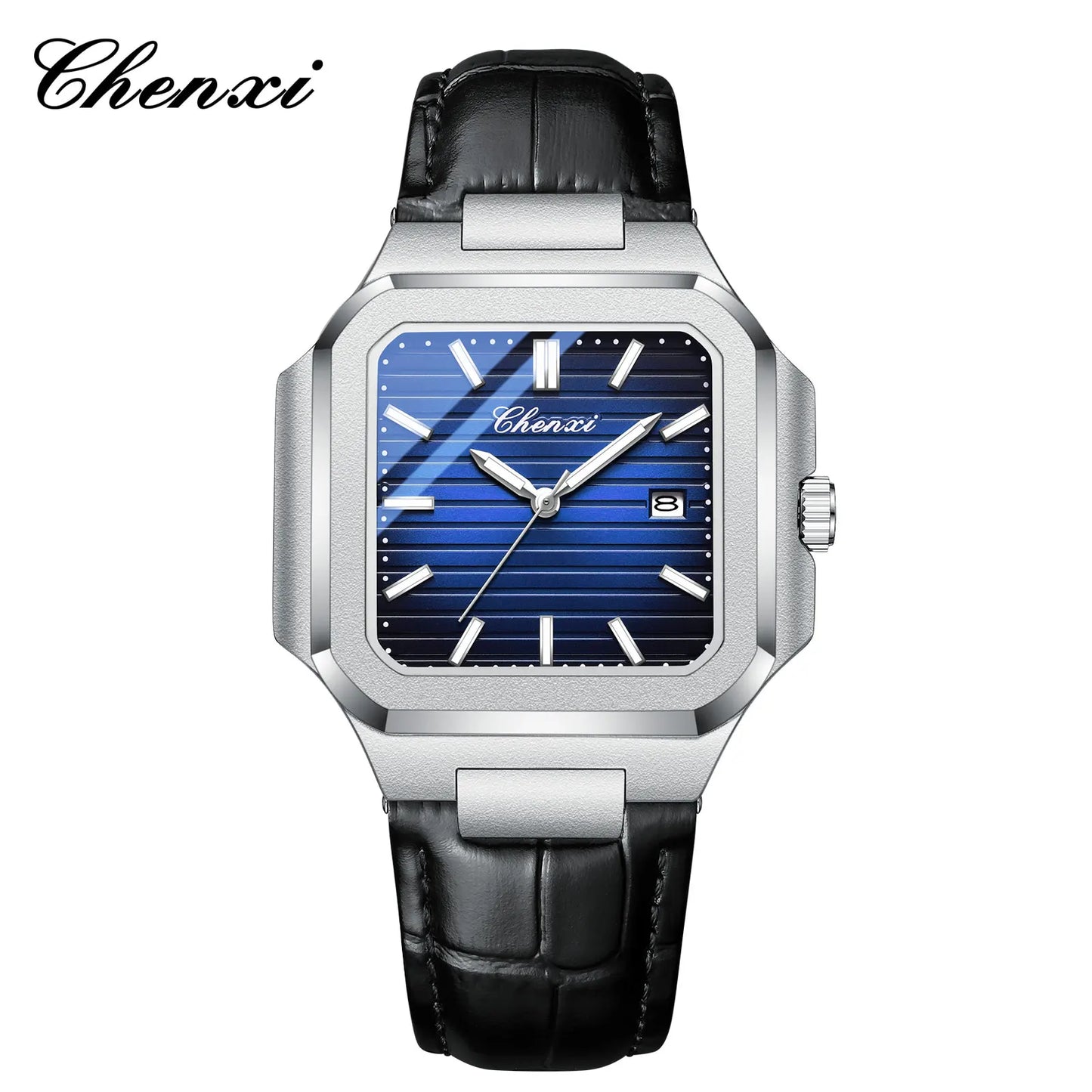 CHENXI Elegant Square Dial Leather